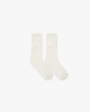 247 Logo Socks - Cream