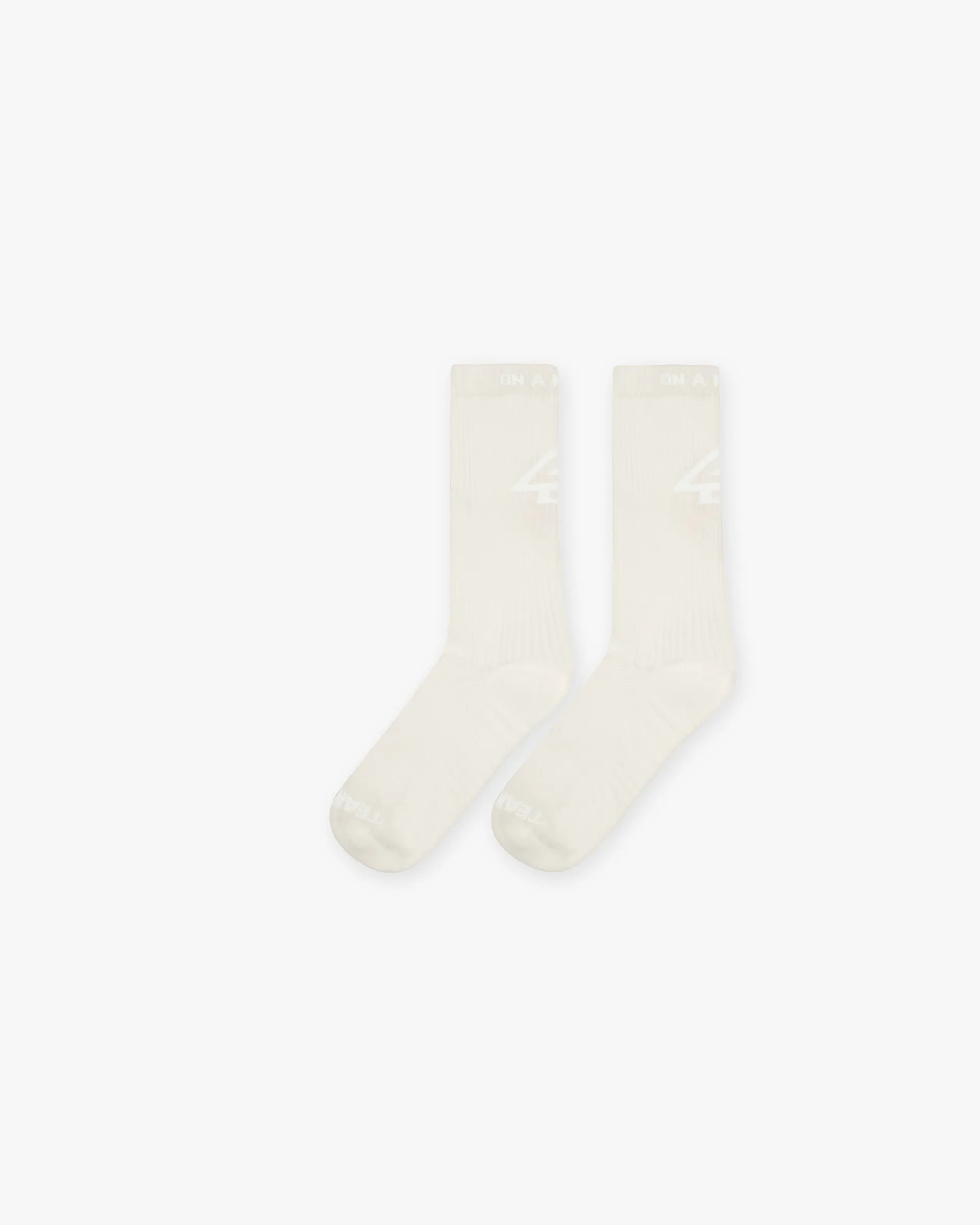 247 Logo Socks - Cream