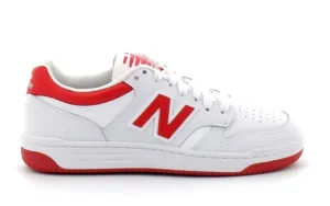 NEW BALANCE 480 WHITE/RED BB480LTR | ZAPATILLAS CLSICAS DE BALONCESTO