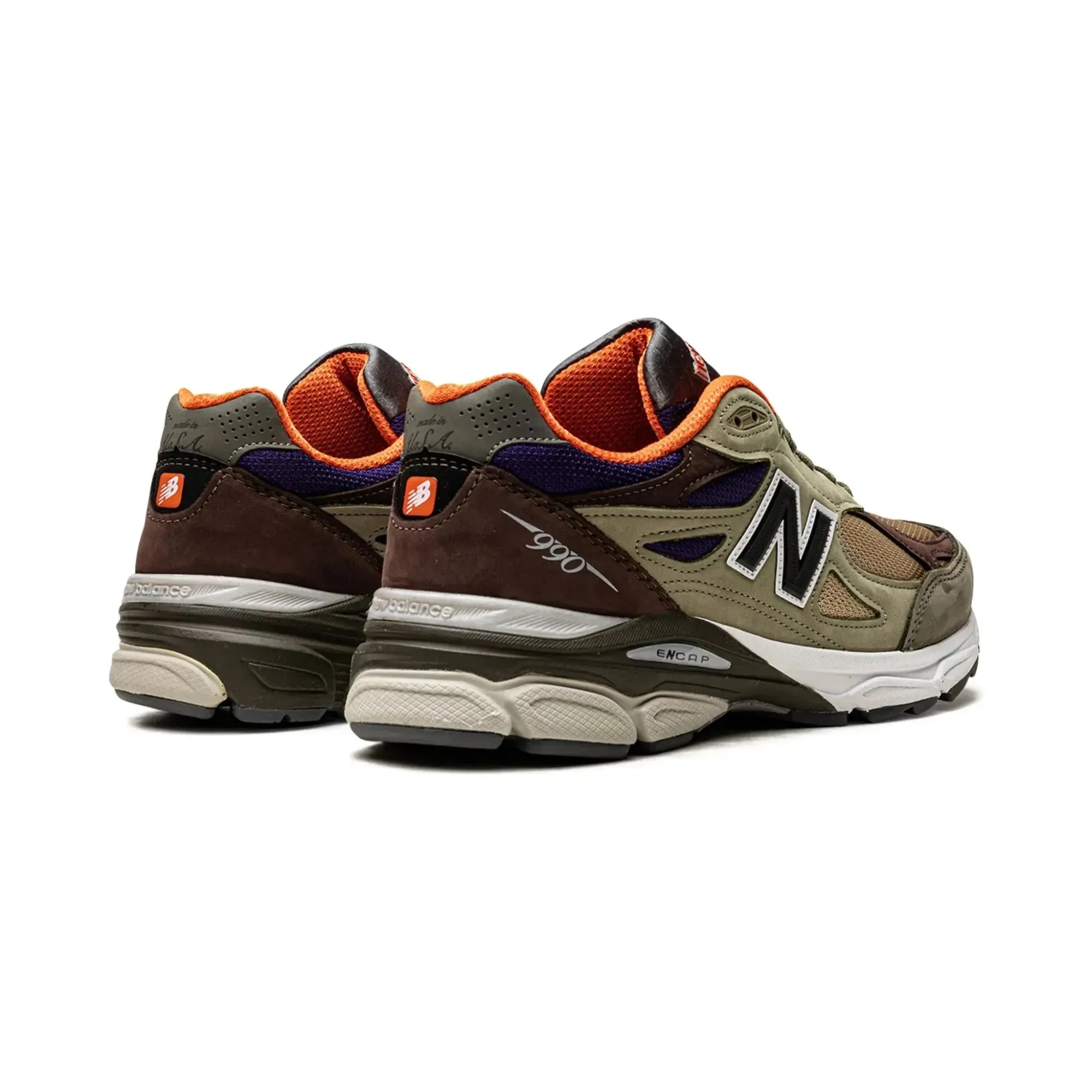 New Balance 990v3 MiUSA X Teddy Santis Khaki Orange