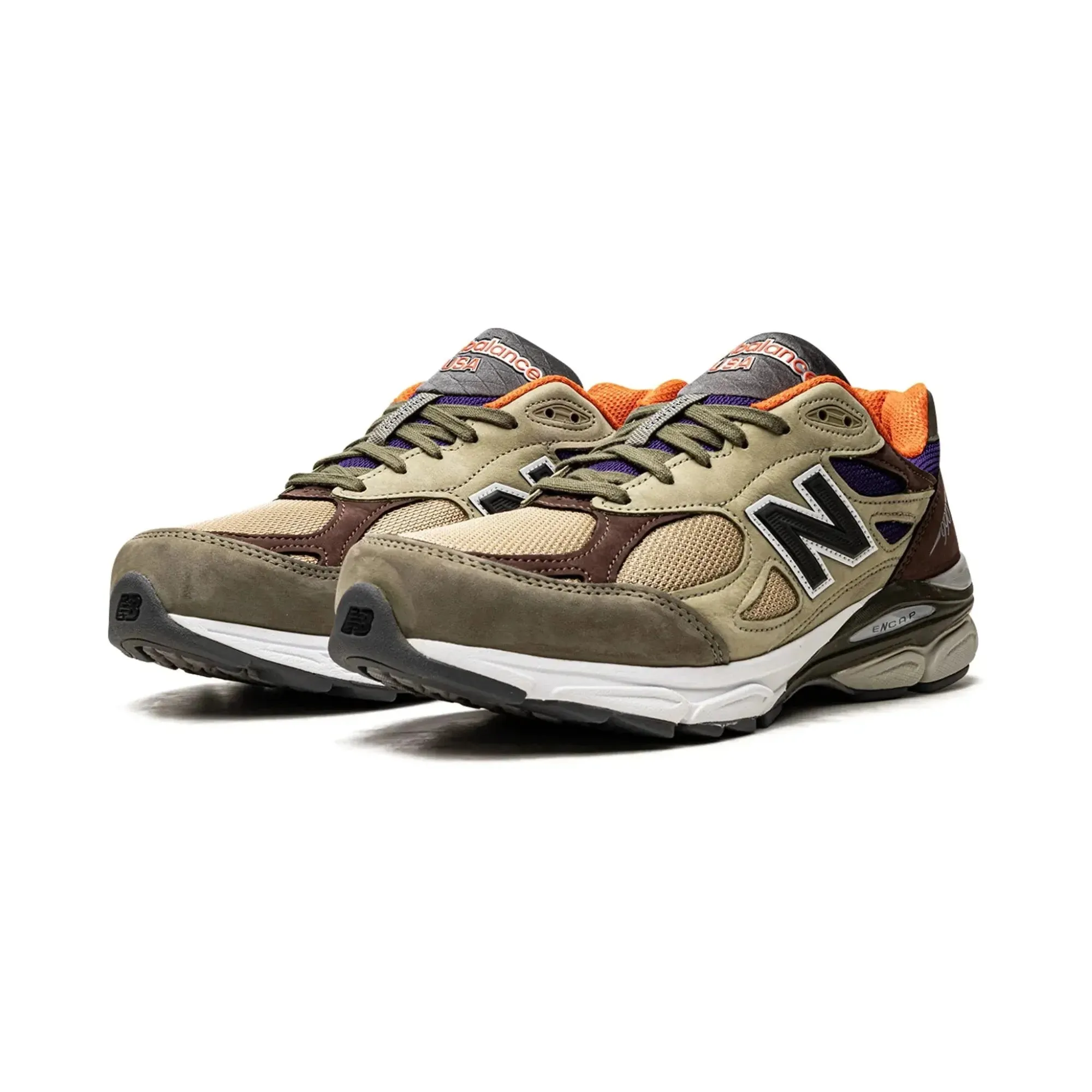New Balance 990v3 MiUSA X Teddy Santis Khaki Orange