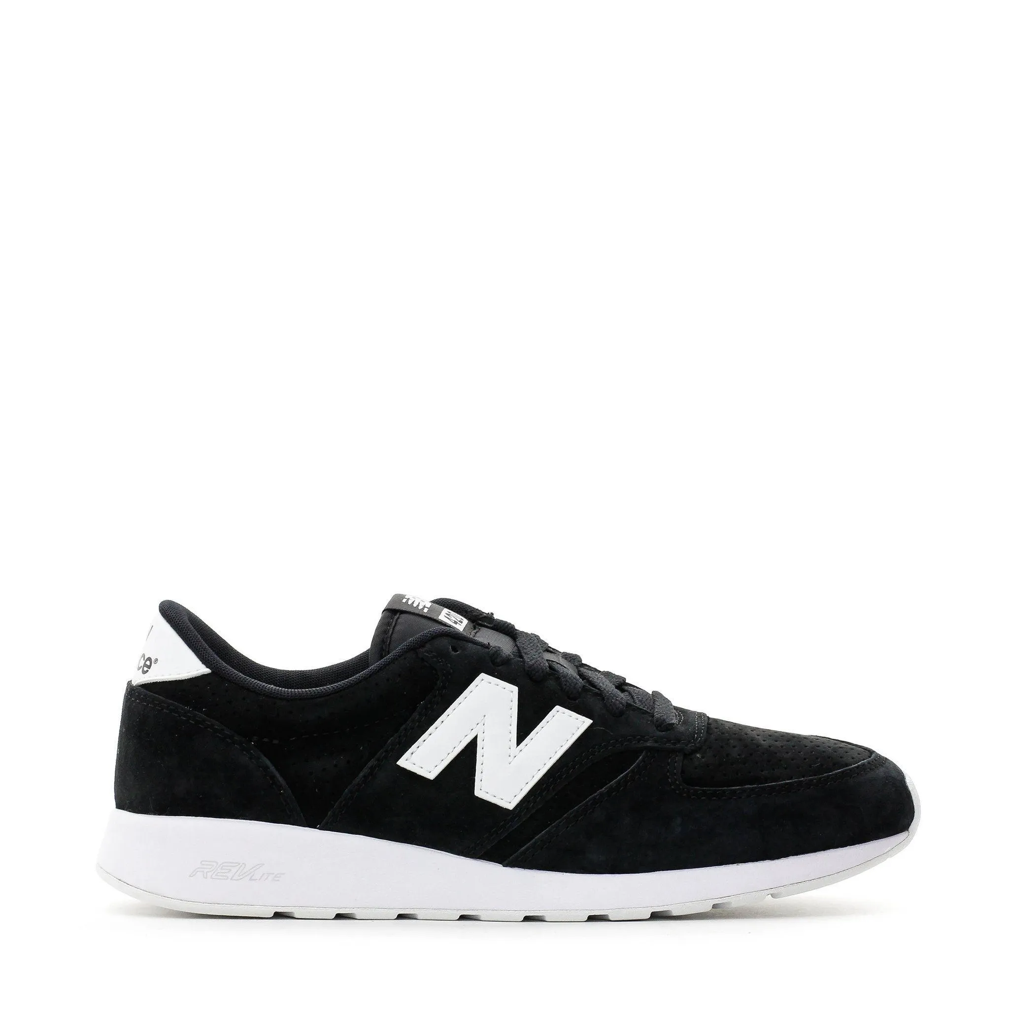 NEW BALANCE LIFESTYLE RE-ENGINEERED REVLITE BLACK WHITE SUEDE MRL420SN ***