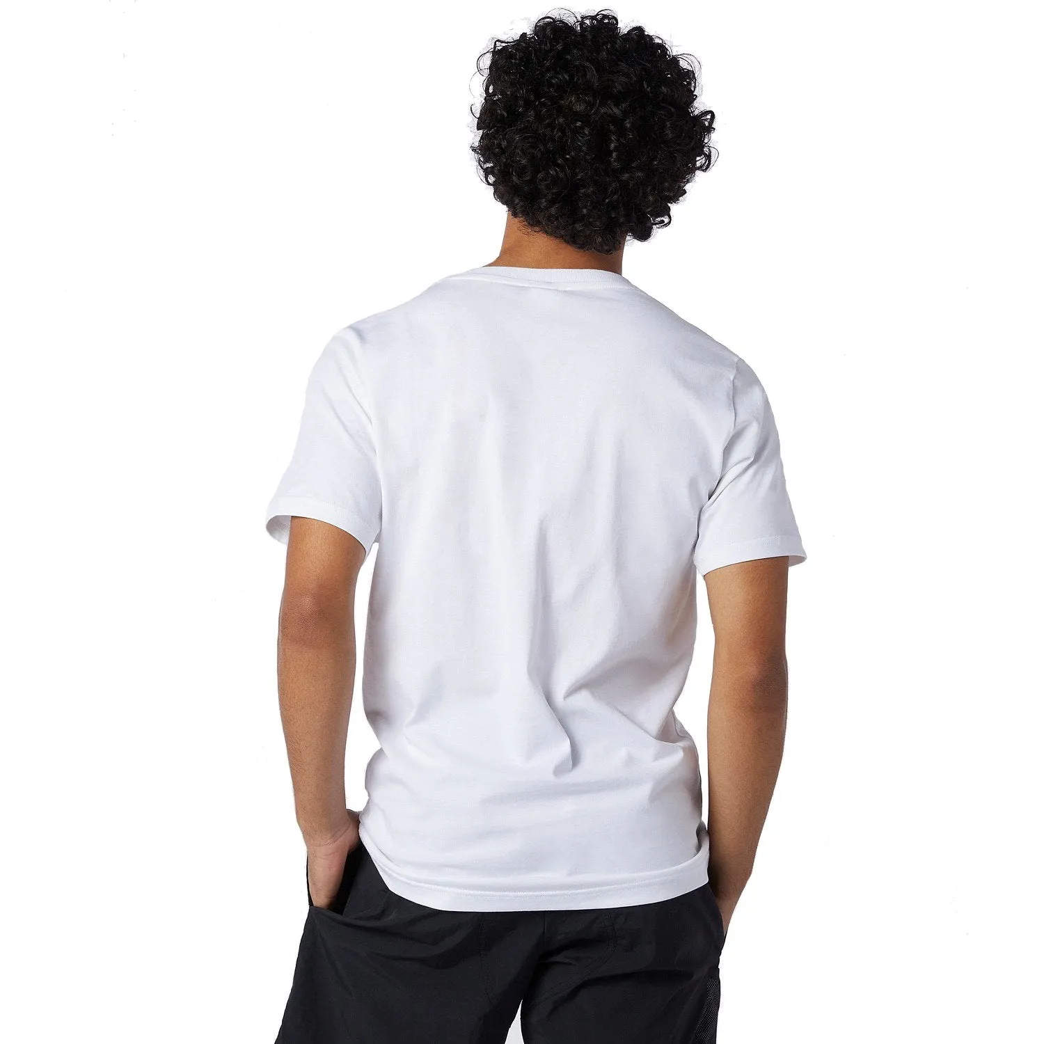 New Balance Men Athletics Linear Tee White MT11548-WHT