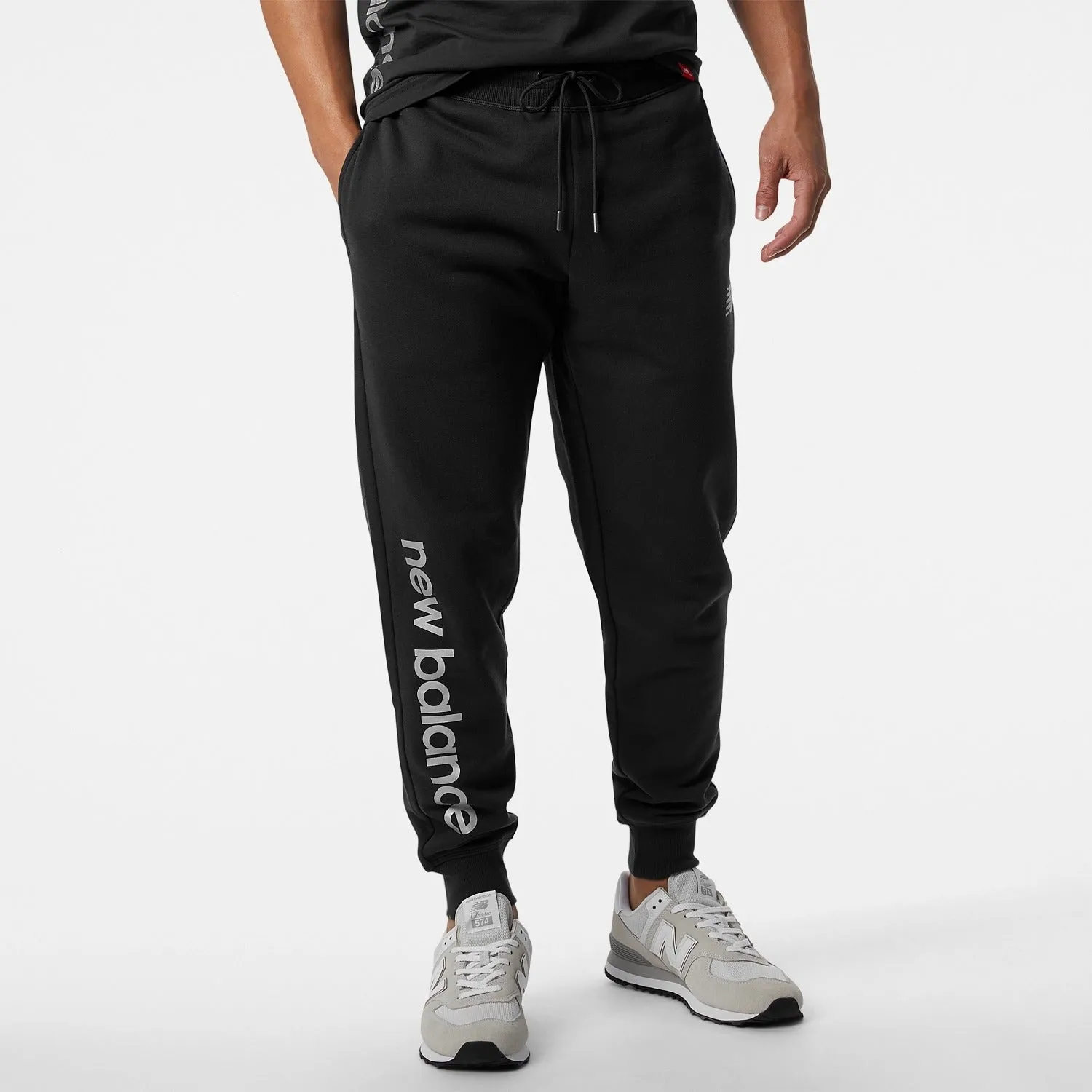 New Balance Men Essentials Metallic Sweatpant Black MP13590-BLK