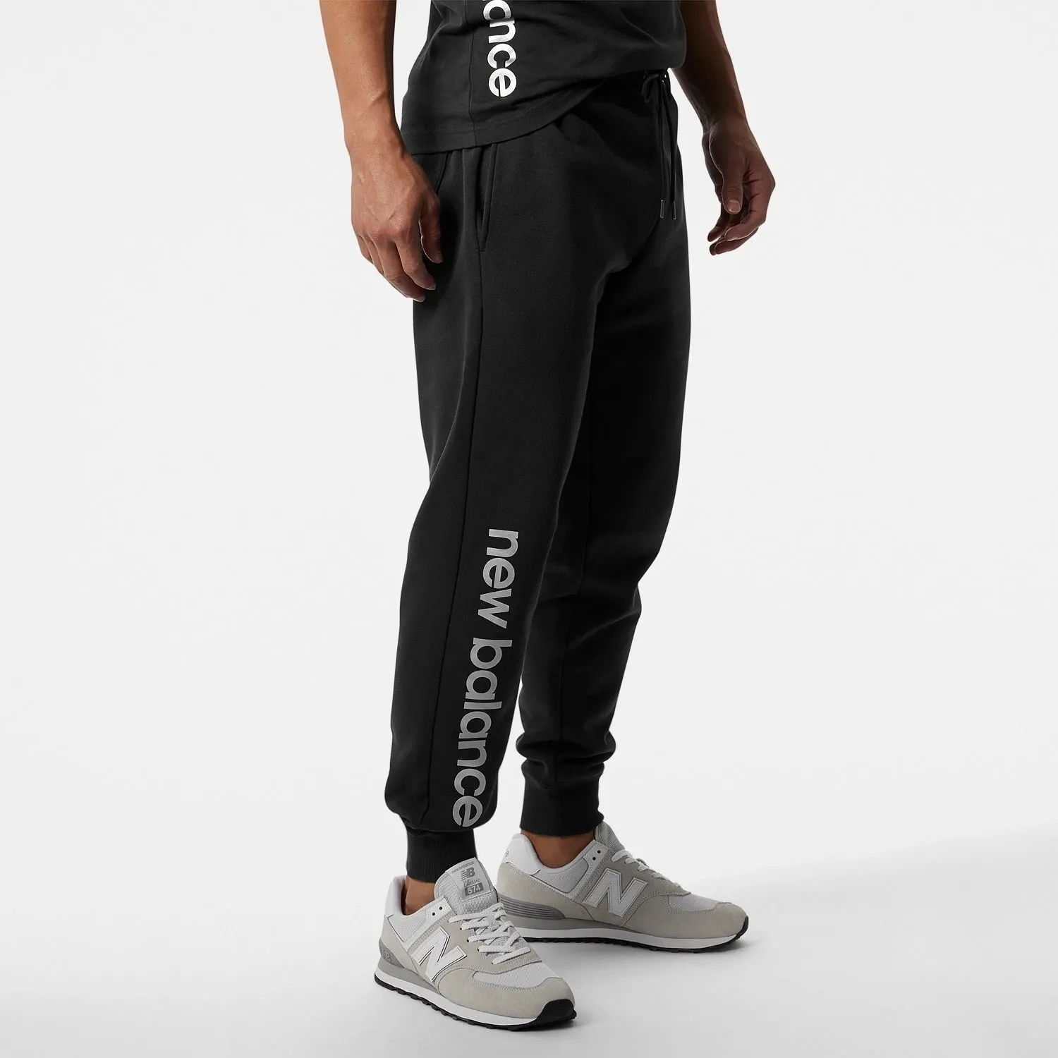 New Balance Men Essentials Metallic Sweatpant Black MP13590-BLK