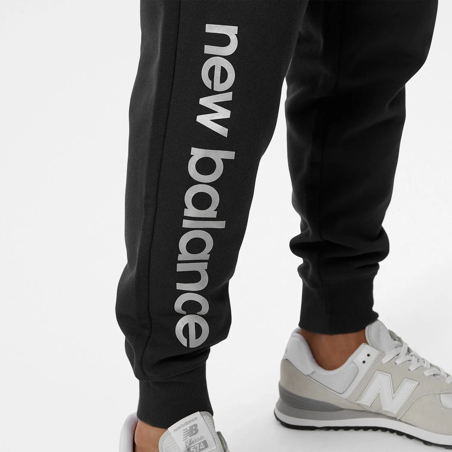 New Balance Men Essentials Metallic Sweatpant Black MP13590-BLK