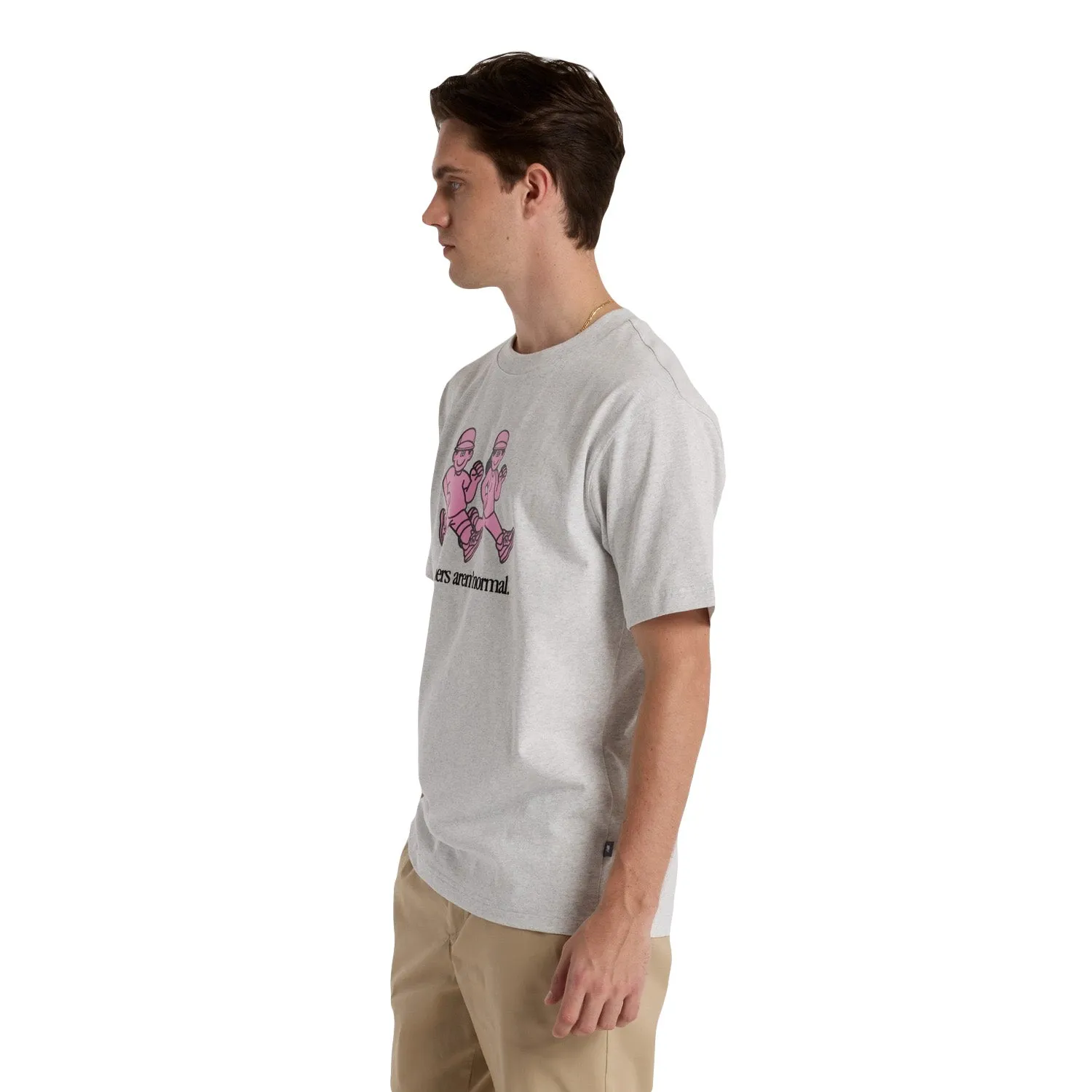 New Balance Men Face Oka Runner T-Shirt Ash Heather