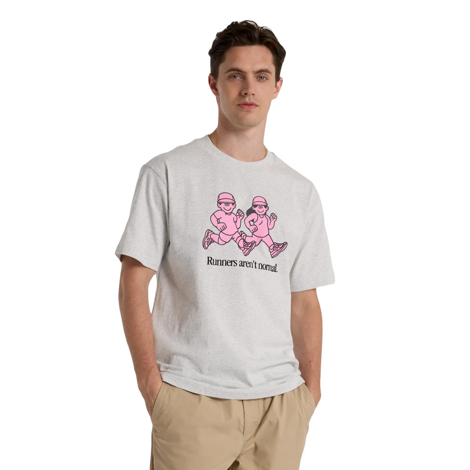 New Balance Men Face Oka Runner T-Shirt Ash Heather