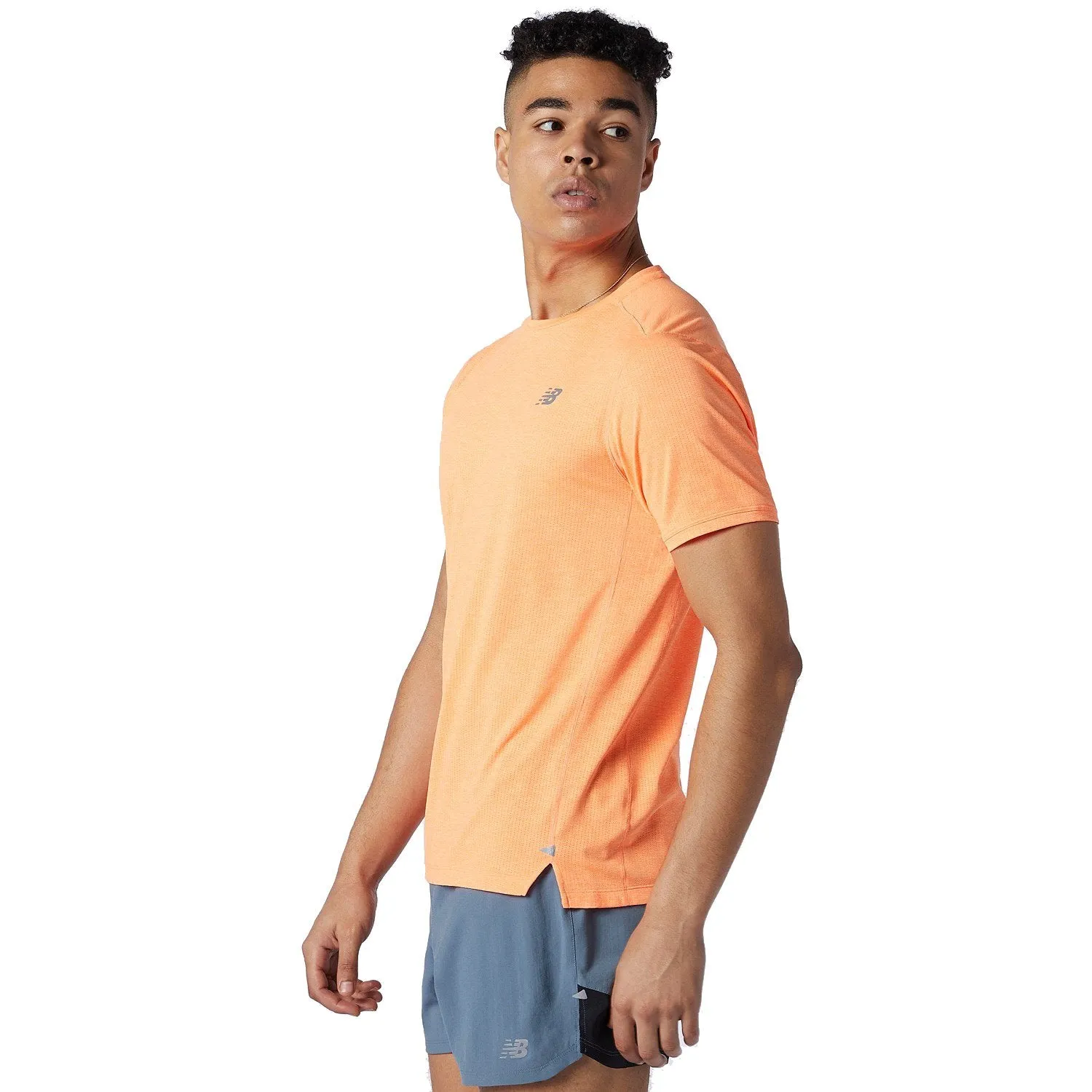 New Balance Men Impact Run Short Sleeve Citrus Punch MT01234-CP1