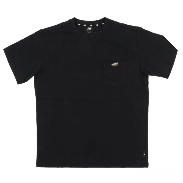 NEW BALANCE SHOE PATCH POCKET TEE BLACK MEN 0931-BK