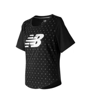 New Balance Trackster Short Sleeve Top Women Black WT71645-BK