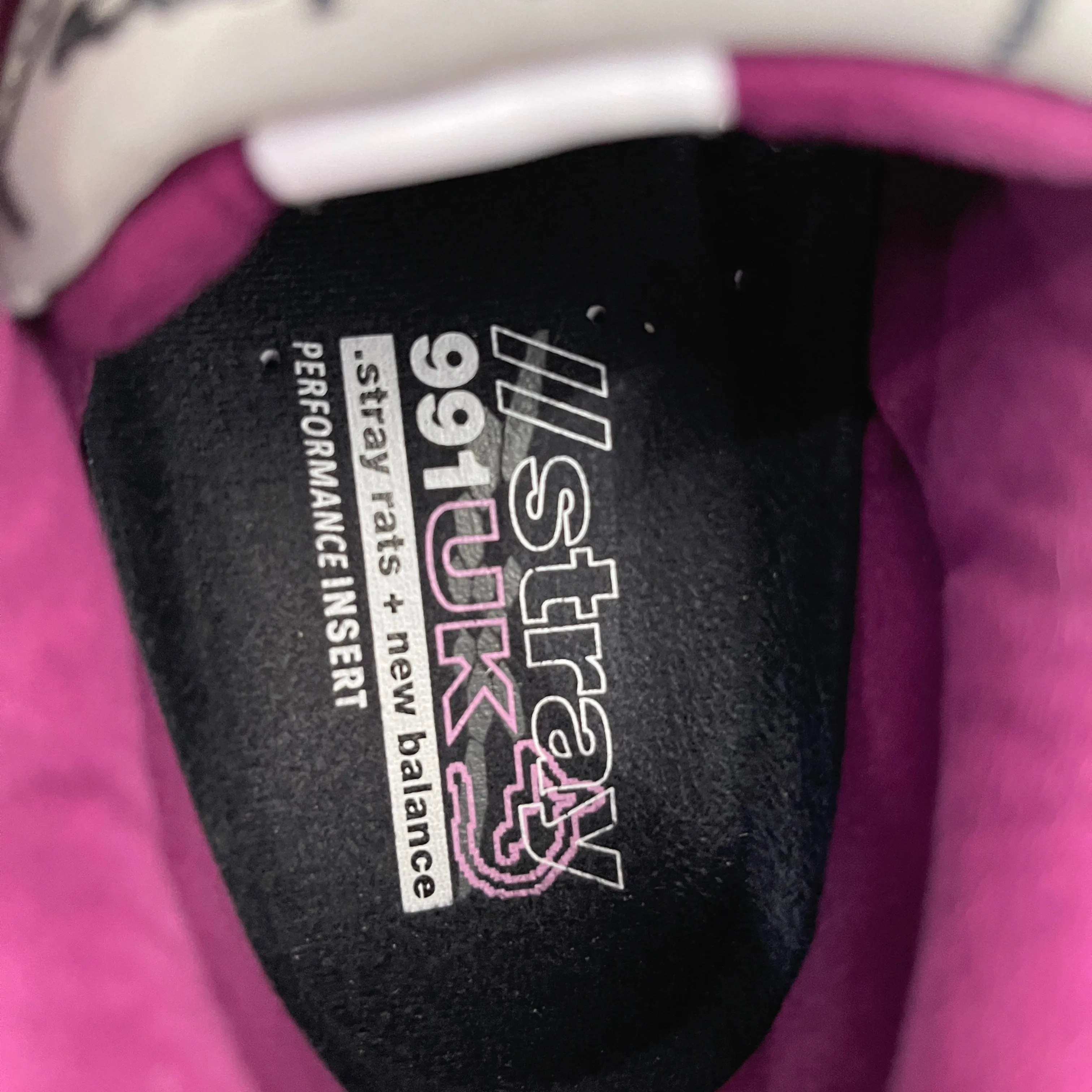NEW BALANCE/STRAY RATS/Low-Sneakers/US 10/BLK/991 PURPLE