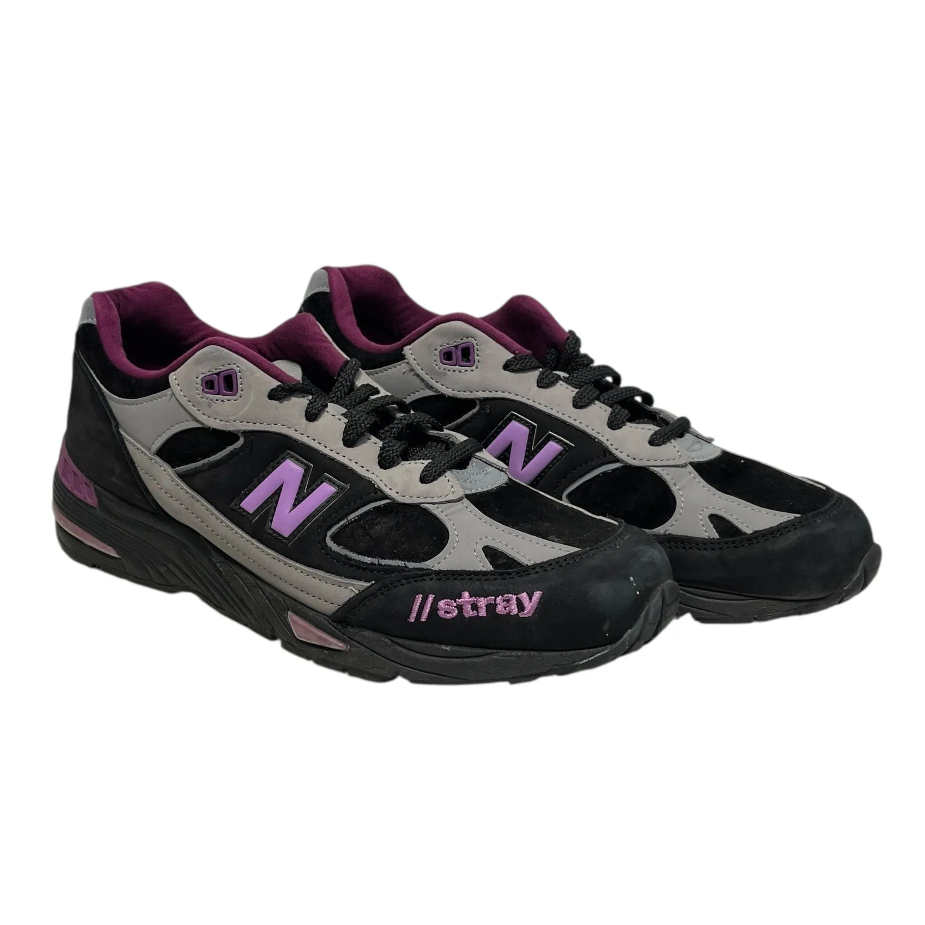 NEW BALANCE/STRAY RATS/Low-Sneakers/US 10/BLK/991 PURPLE