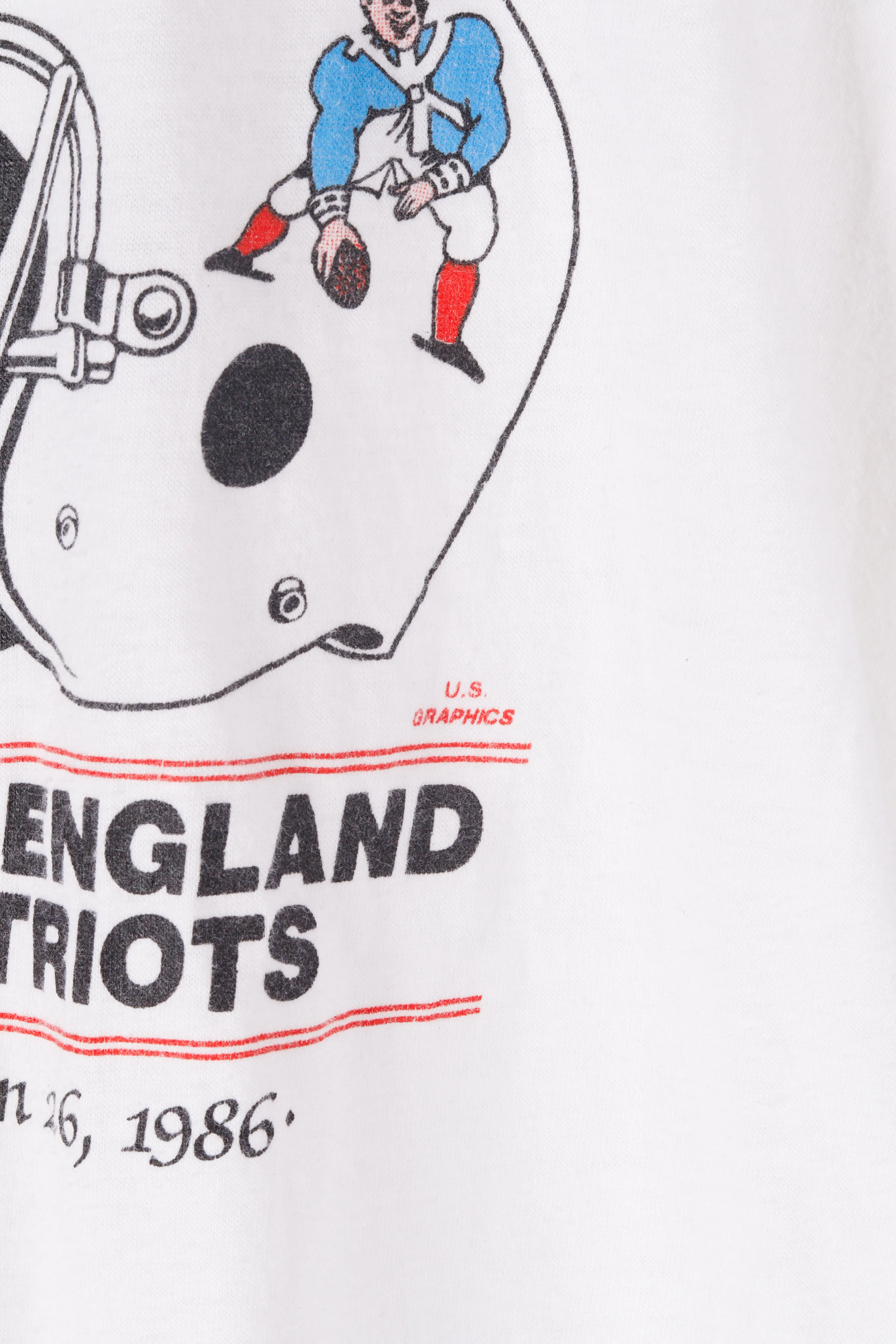Vintage 1986 Chicago Bears 'Super Bowl XX Match Up' T-Shirt White