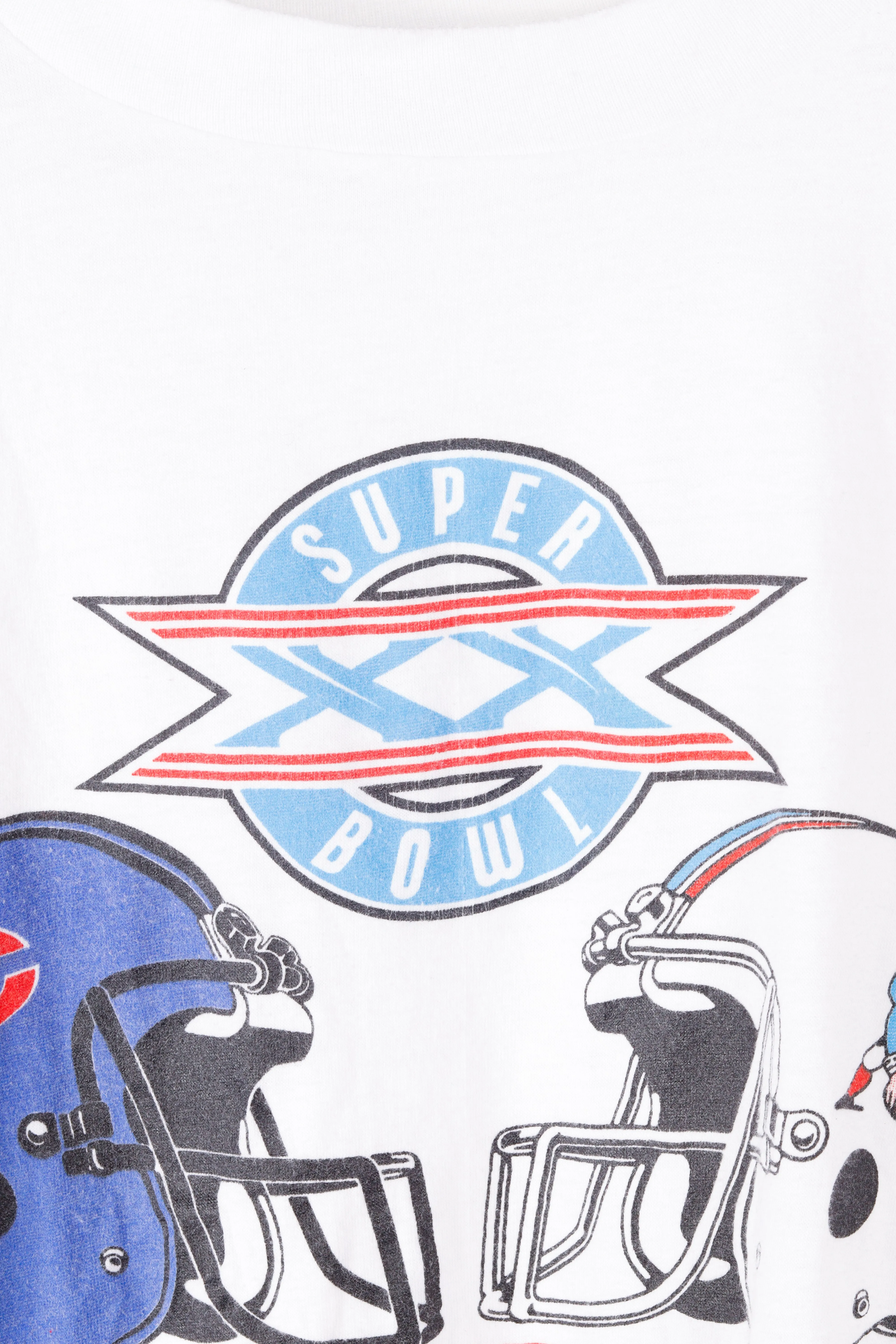Vintage 1986 Chicago Bears 'Super Bowl XX Match Up' T-Shirt White