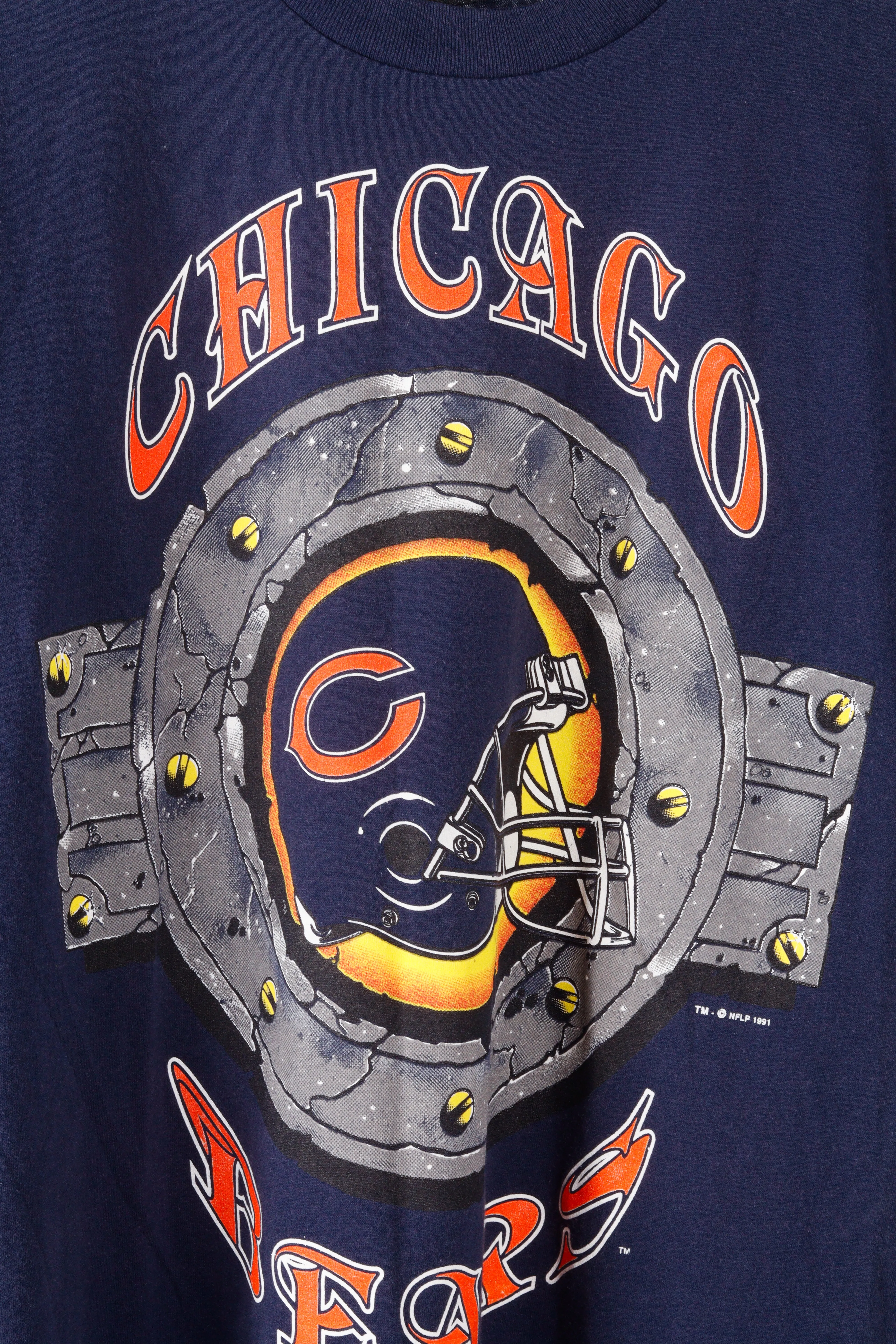 Vintage 1991 Chicago Bears 'Cement Logo' Graphic T-Shirt