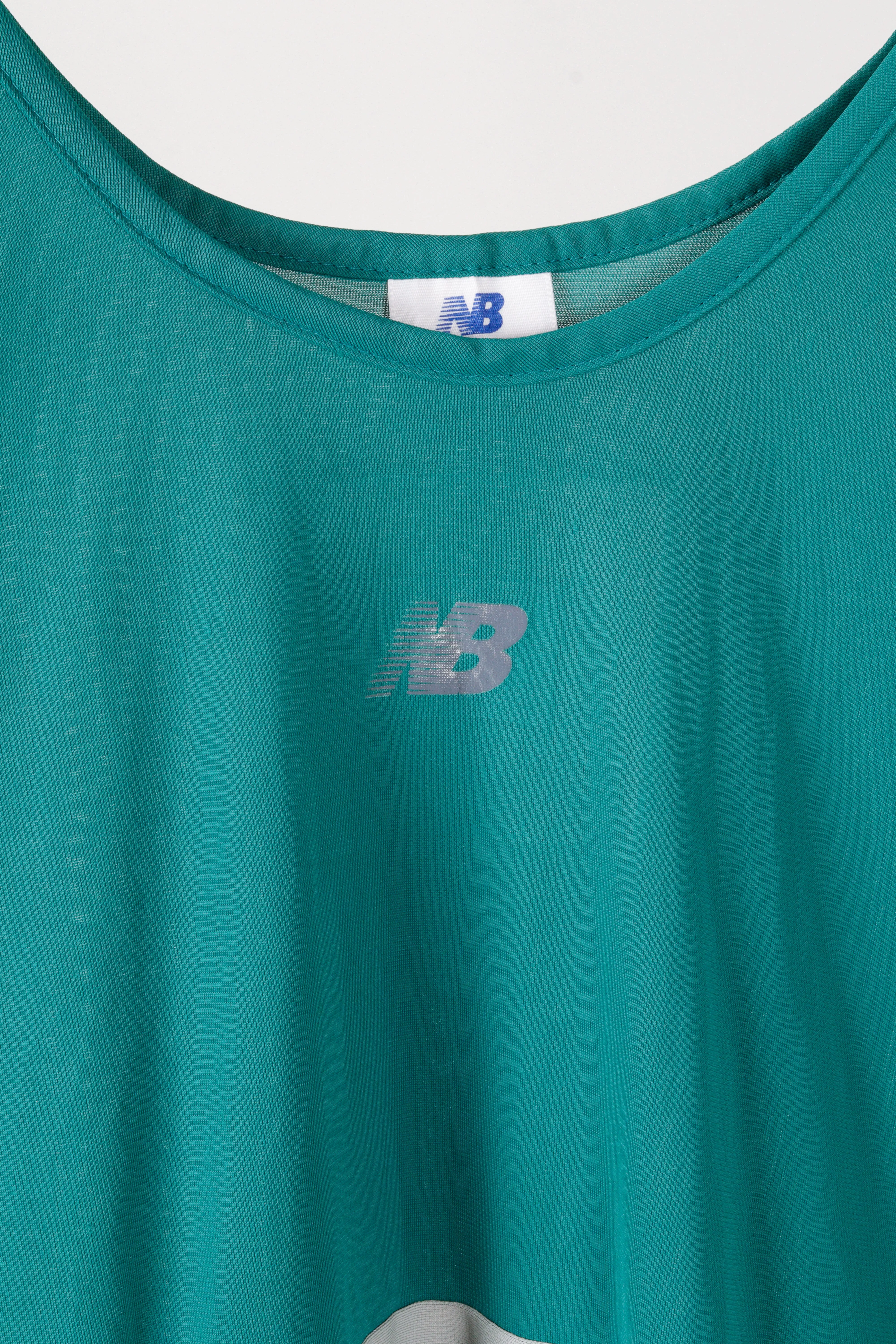 Vintage 80's New Balance 'Running' Tank Top Navy Green