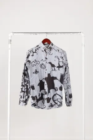 Vivienne Westwood SS18 'Multi Striped Illustration' Oxford Shirt (2018)